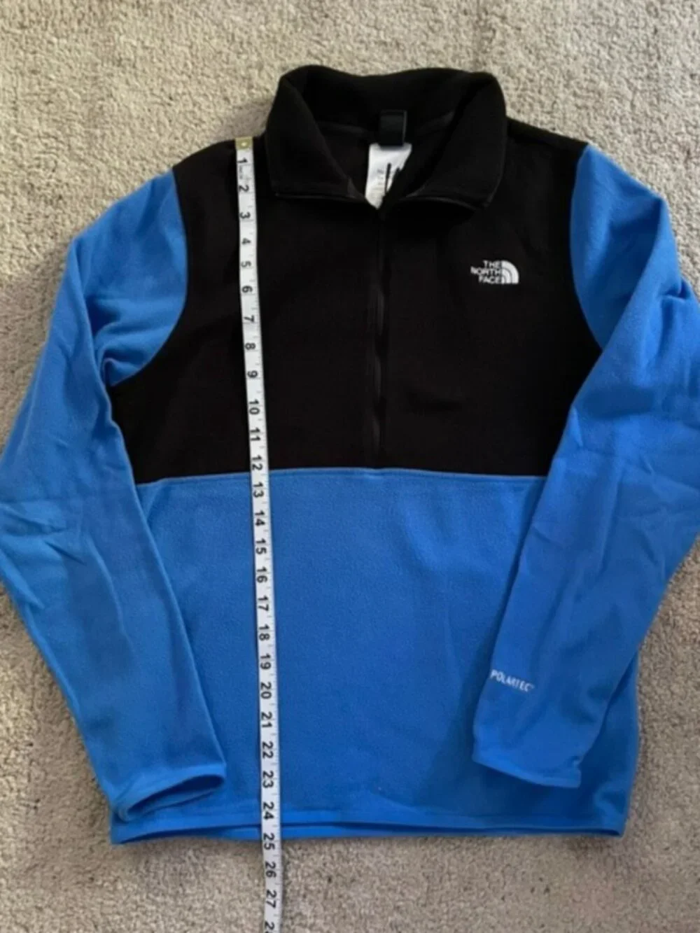 The North Face Alpine Polartec Half Zip Mens Fleece Pullover Small Like New TNF